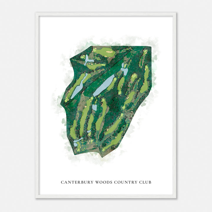 Print of Canterbury Woods Country Club Classic Map