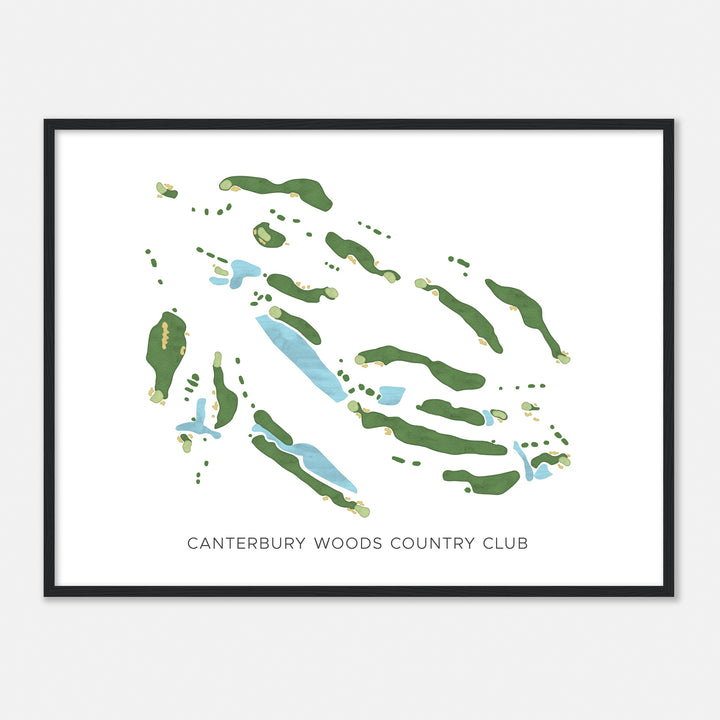 Print of Canterbury Woods Country Club Modern Map