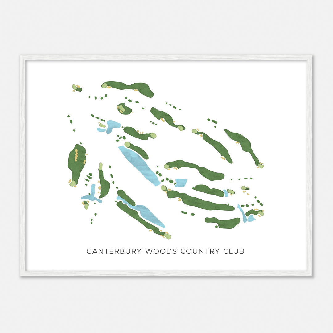 Print of Canterbury Woods Country Club Modern Map