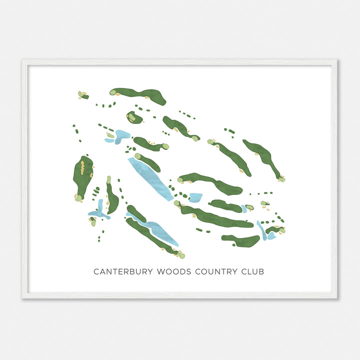 Print of Canterbury Woods Country Club Modern Map