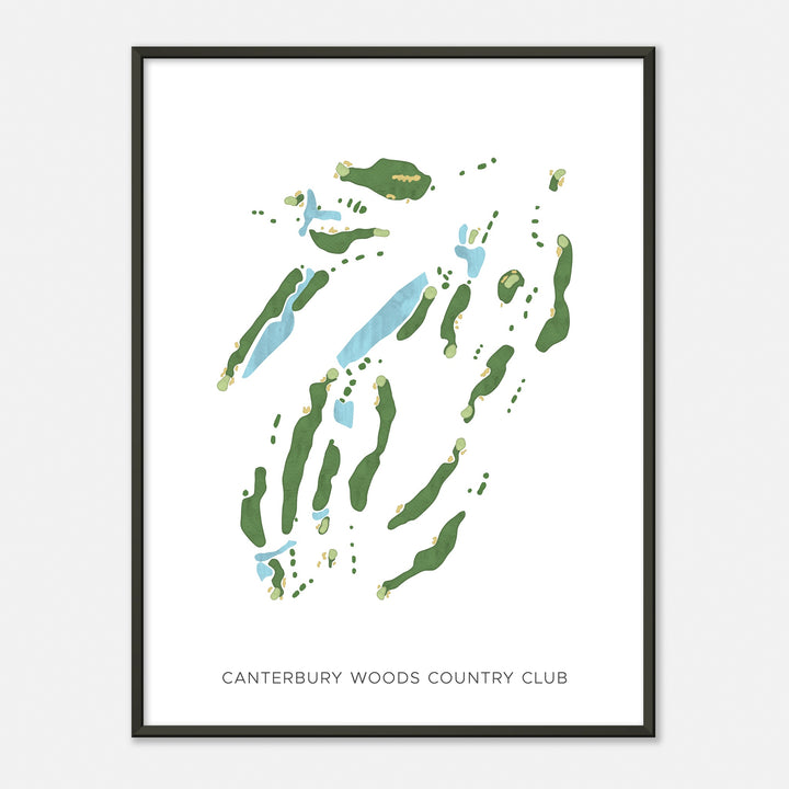 Print of Canterbury Woods Country Club Modern Map