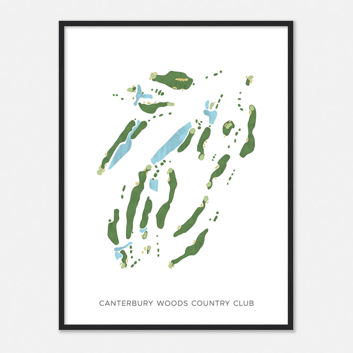 Print of Canterbury Woods Country Club Modern Map
