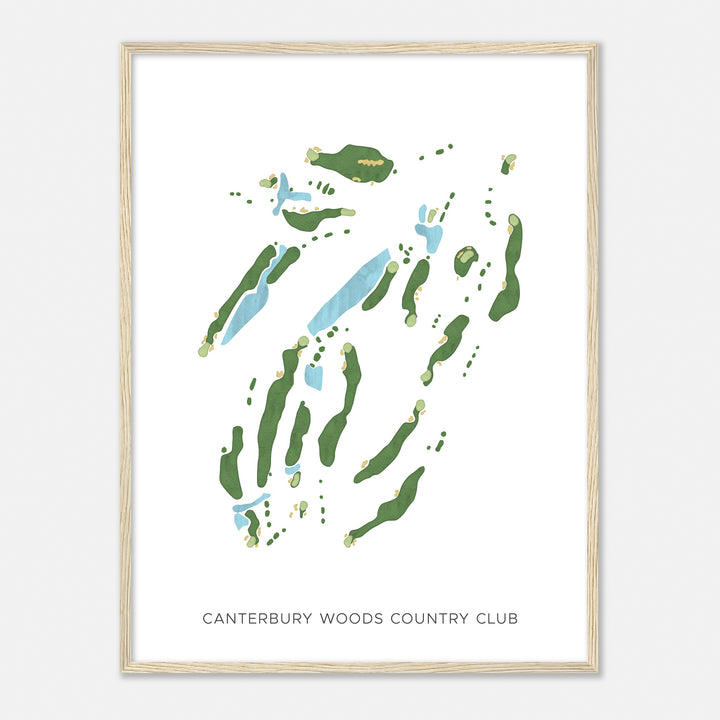 Print of Canterbury Woods Country Club Modern Map