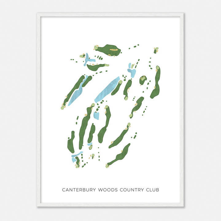 Print of Canterbury Woods Country Club Modern Map