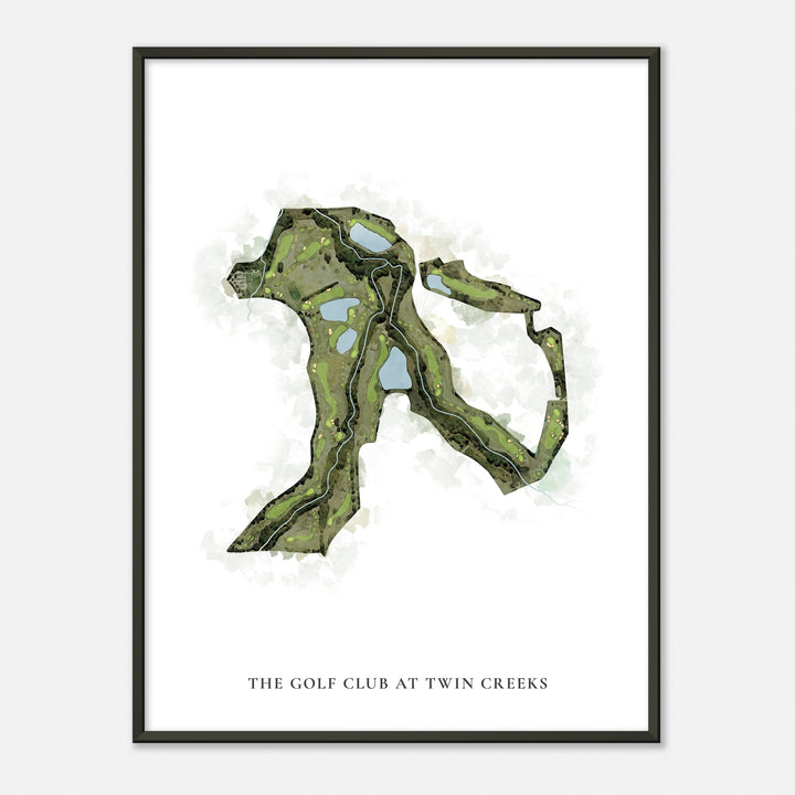 Print of The Golf Club At Twin Creeks Classic Map