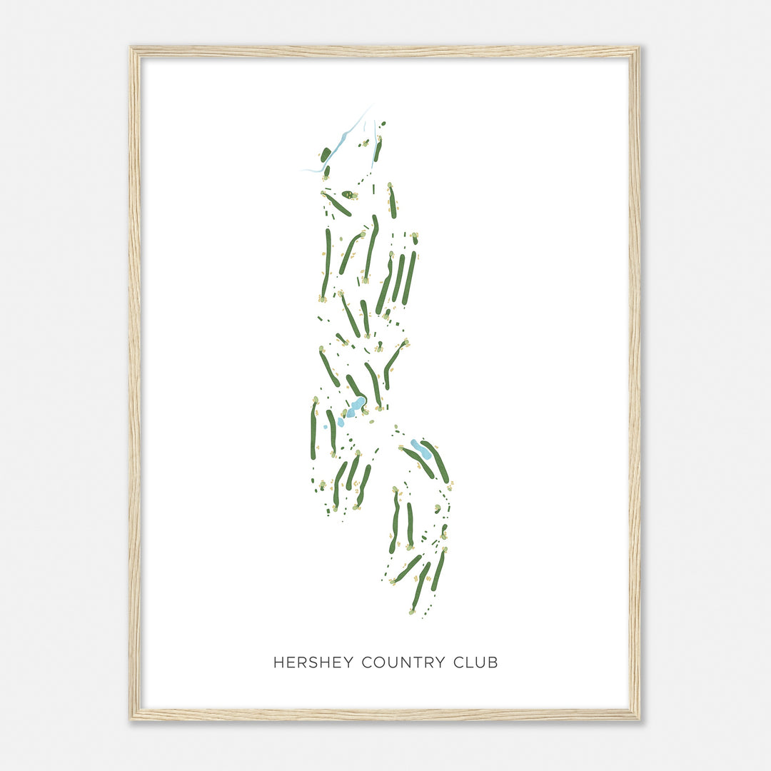 Print of Hershey Country Club Modern Map