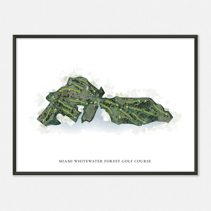 Print of Miami Whitewater Forest Golf Course Classic Map