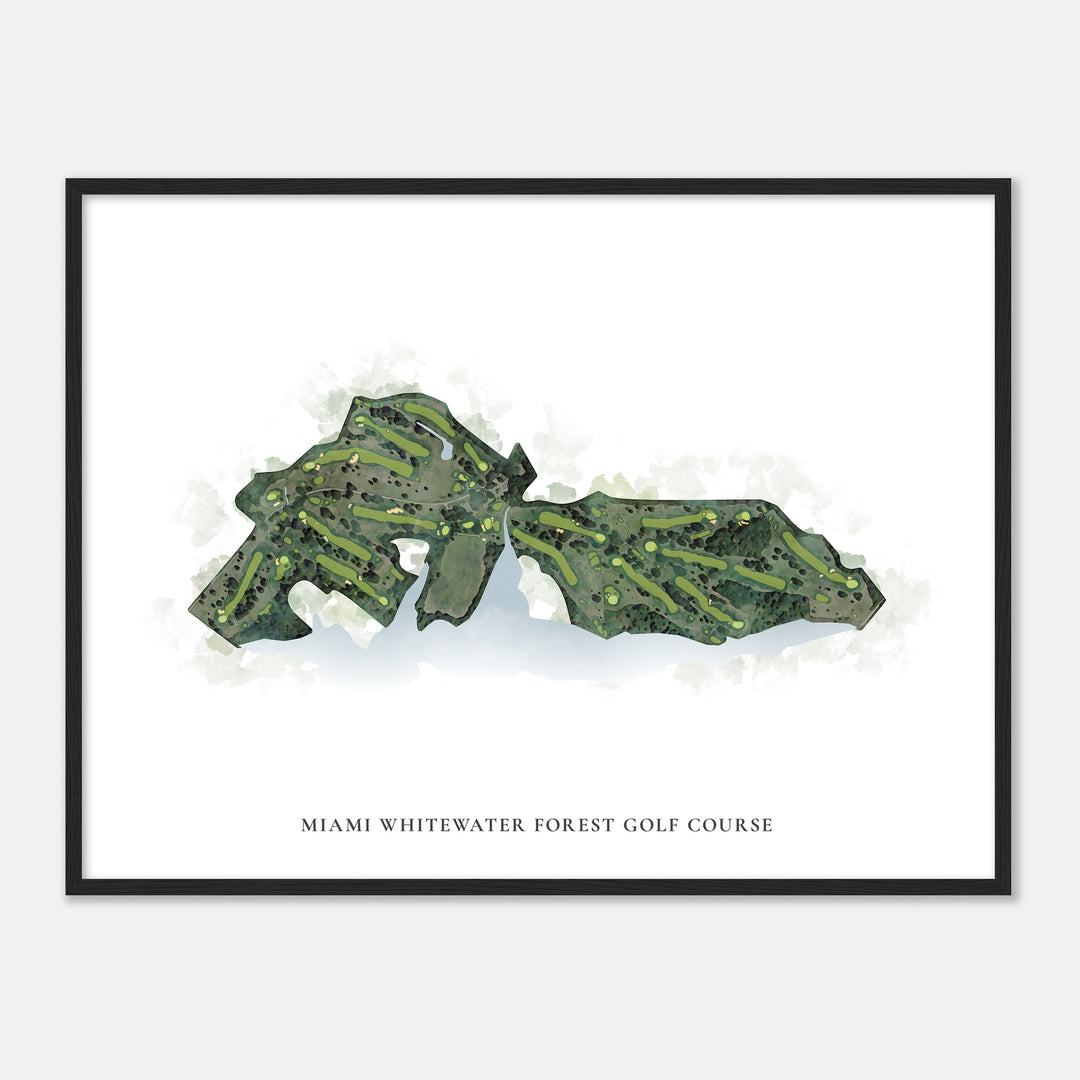 Print of Miami Whitewater Forest Golf Course Classic Map