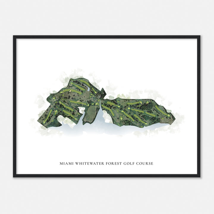 Print of Miami Whitewater Forest Golf Course Classic Map