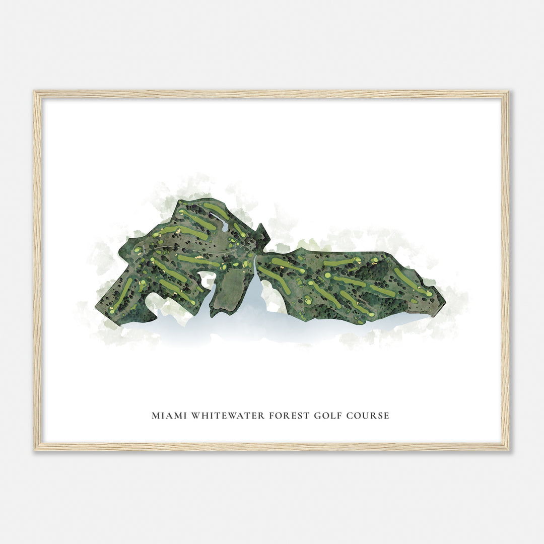 Print of Miami Whitewater Forest Golf Course Classic Map
