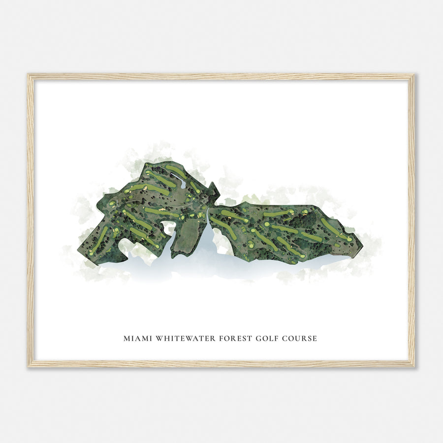 Print of Miami Whitewater Forest Golf Course Classic Map