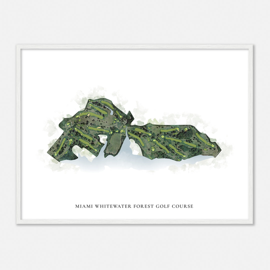 Print of Miami Whitewater Forest Golf Course Classic Map