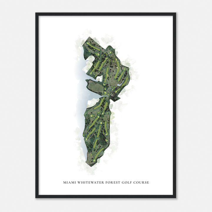 Print of Miami Whitewater Forest Golf Course Classic Map