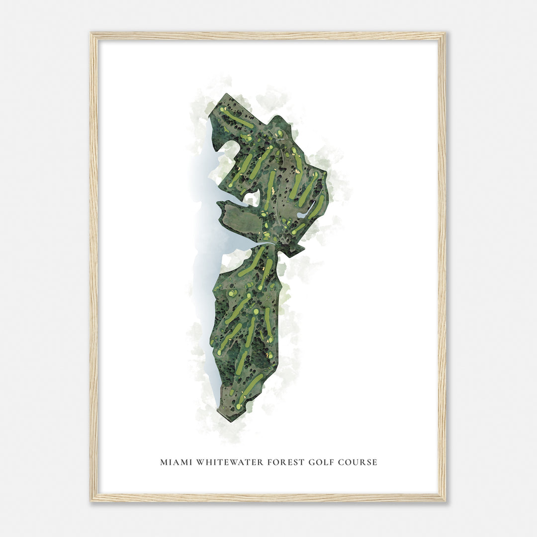 Print of Miami Whitewater Forest Golf Course Classic Map
