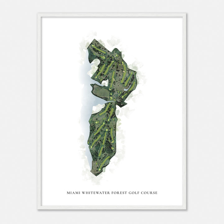 Print of Miami Whitewater Forest Golf Course Classic Map