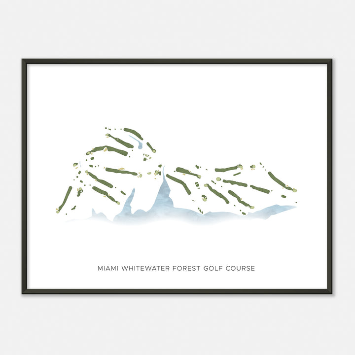 Print of Miami Whitewater Forest Golf Course Modern Map