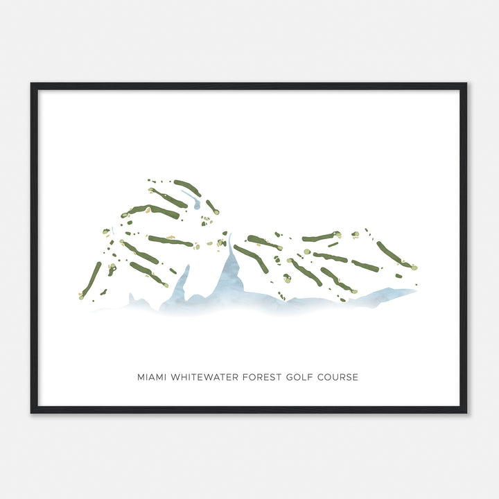 Print of Miami Whitewater Forest Golf Course Modern Map