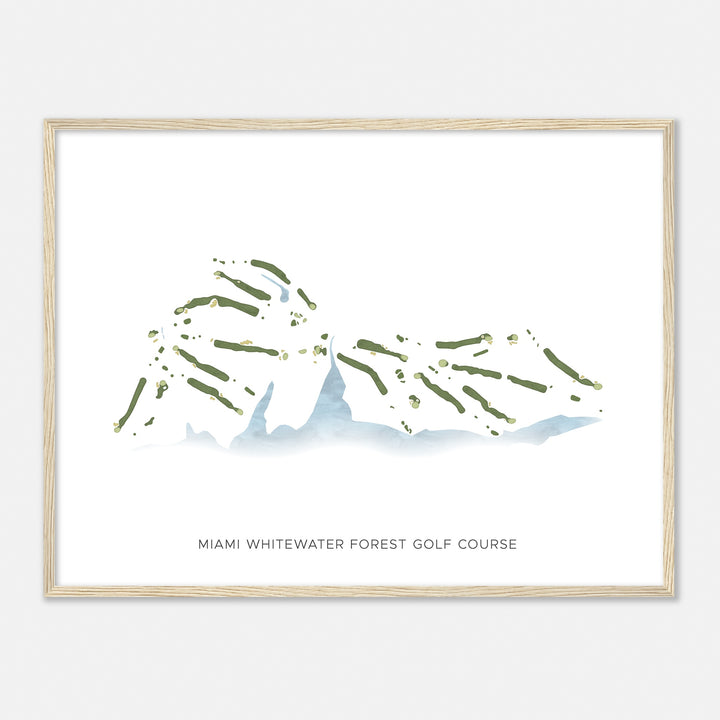 Print of Miami Whitewater Forest Golf Course Modern Map