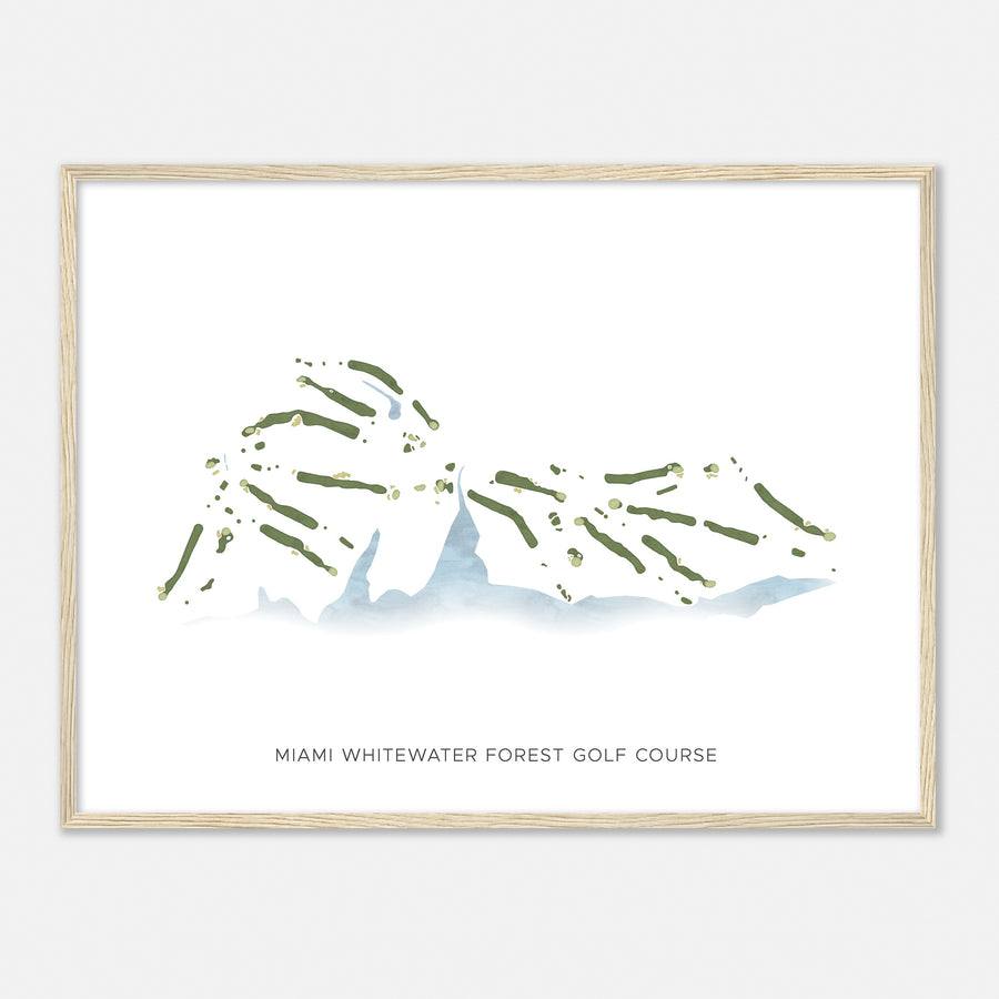Print of Miami Whitewater Forest Golf Course Modern Map