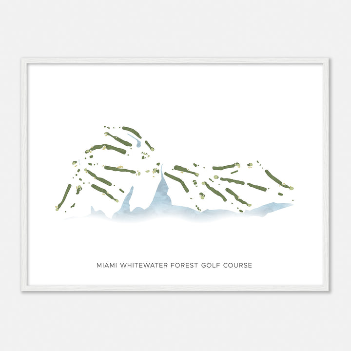 Print of Miami Whitewater Forest Golf Course Modern Map