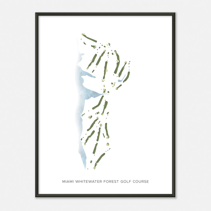 Print of Miami Whitewater Forest Golf Course Modern Map