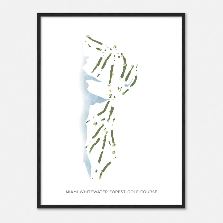 Print of Miami Whitewater Forest Golf Course Modern Map