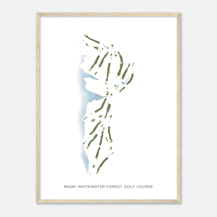 Print of Miami Whitewater Forest Golf Course Modern Map