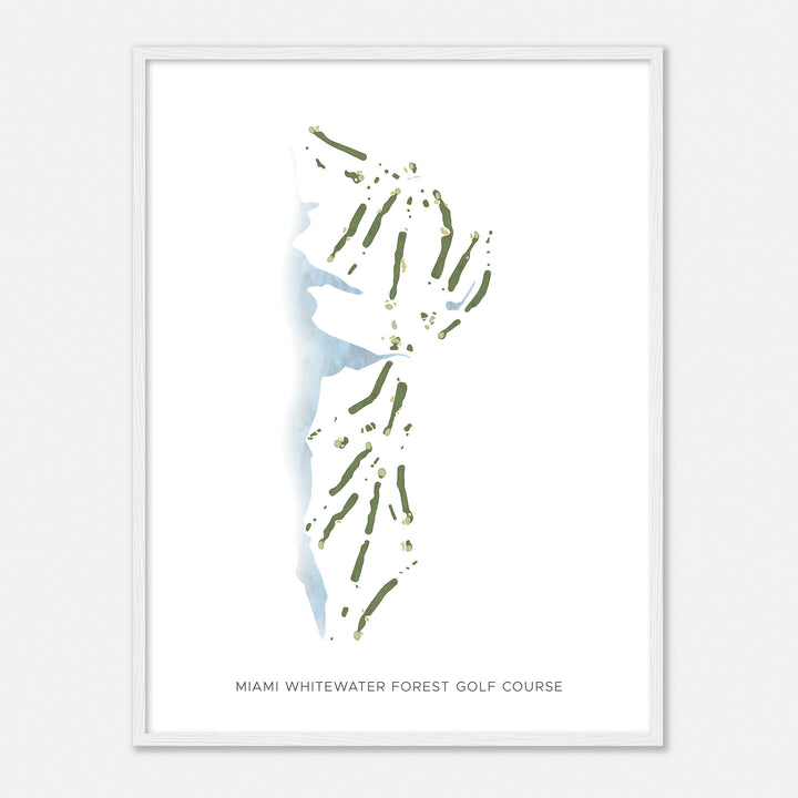 Print of Miami Whitewater Forest Golf Course Modern Map