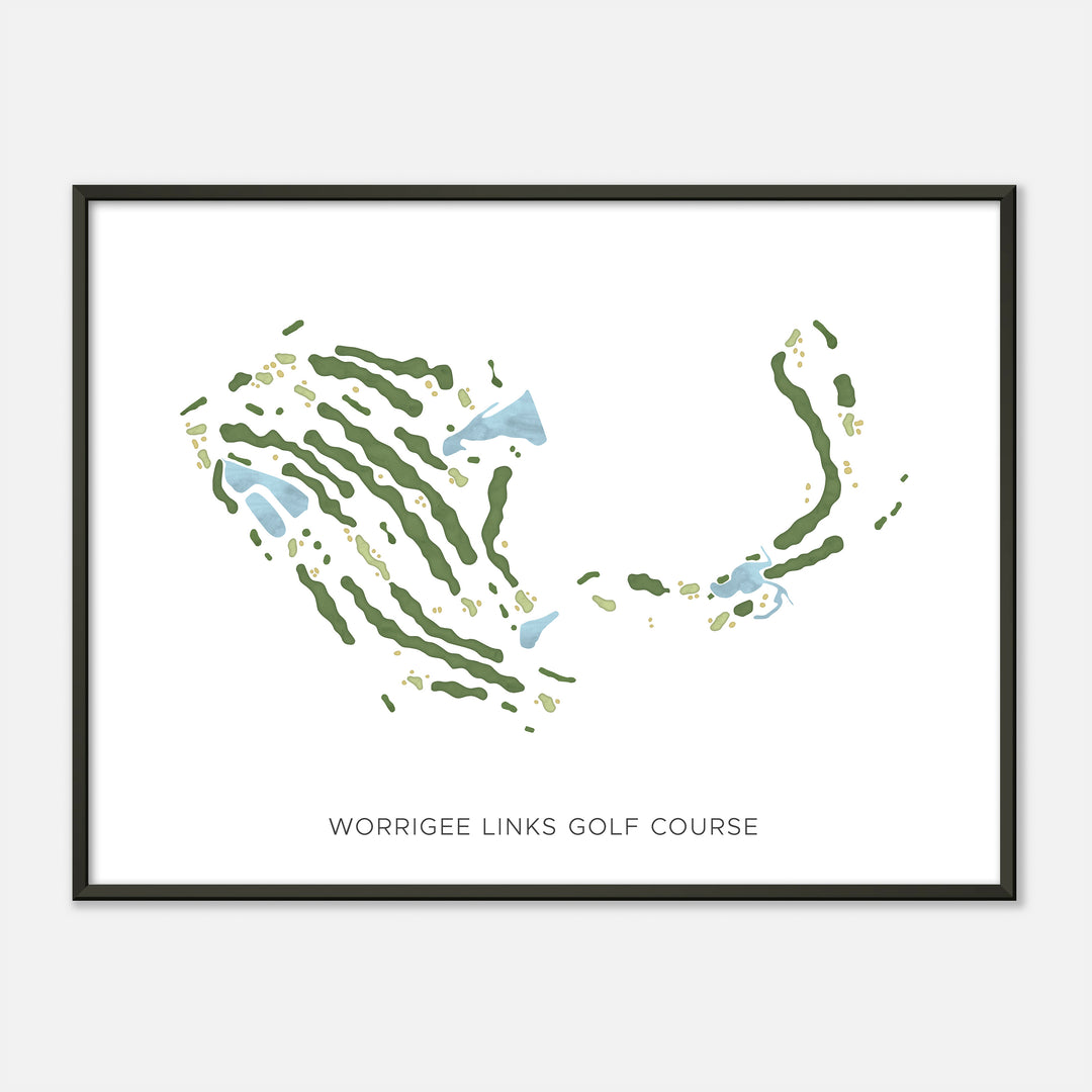 Print of Worrigee Links Golf Course Modern Map