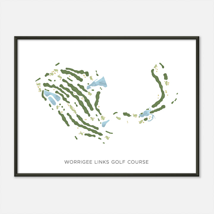 Print of Worrigee Links Golf Course Modern Map