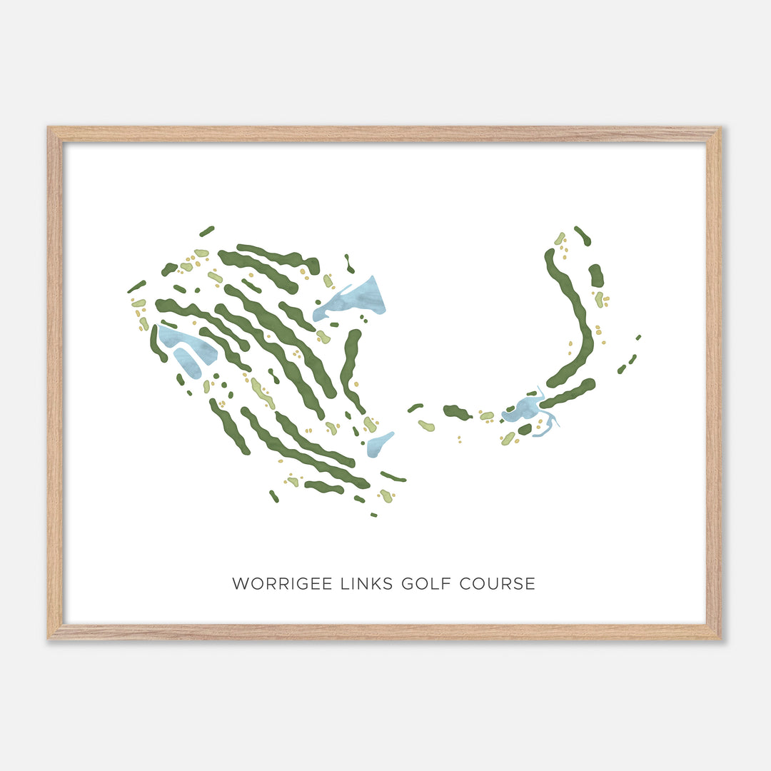 Print of Worrigee Links Golf Course Modern Map