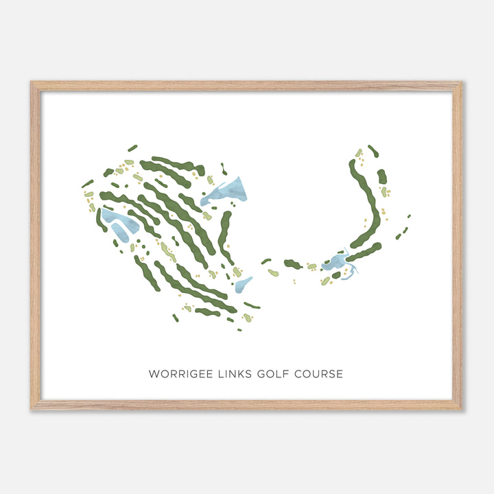 Print of Worrigee Links Golf Course Modern Map