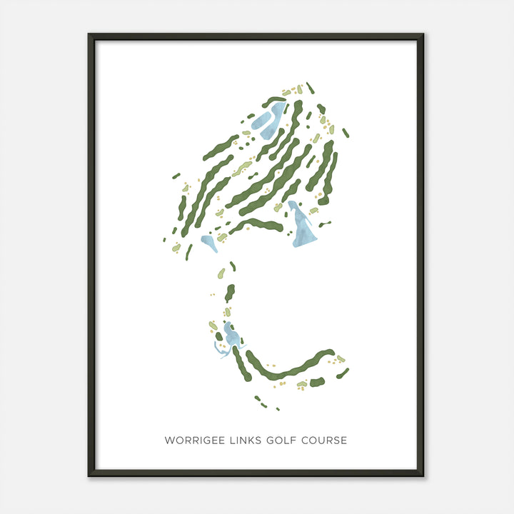 Print of Worrigee Links Golf Course Modern Map
