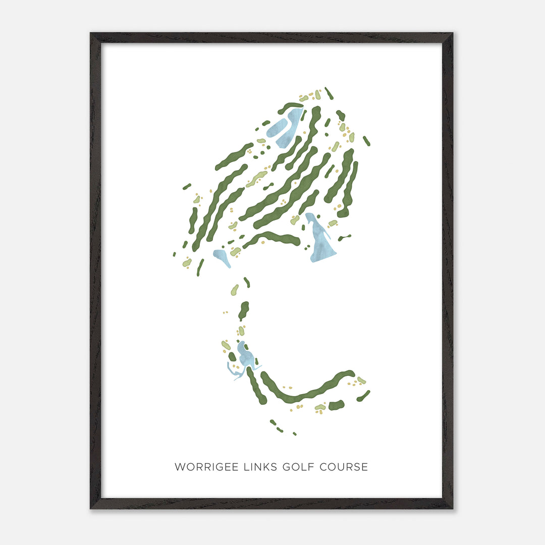 Print of Worrigee Links Golf Course Modern Map
