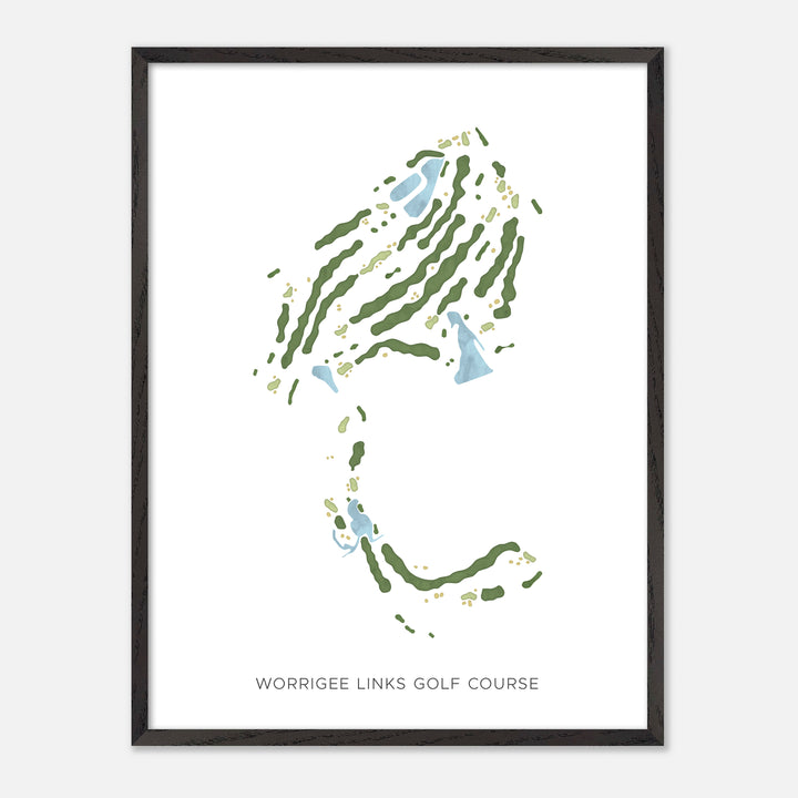 Print of Worrigee Links Golf Course Modern Map