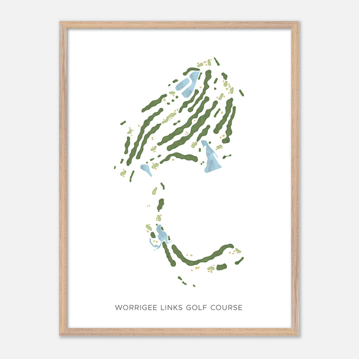Print of Worrigee Links Golf Course Modern Map