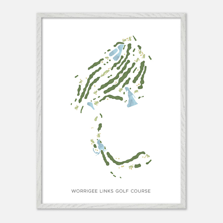 Print of Worrigee Links Golf Course Modern Map