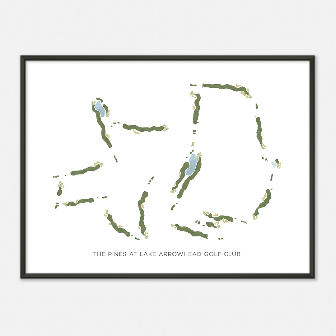Print of The Pines At Lake Arrowhead Golf Club Modern Map