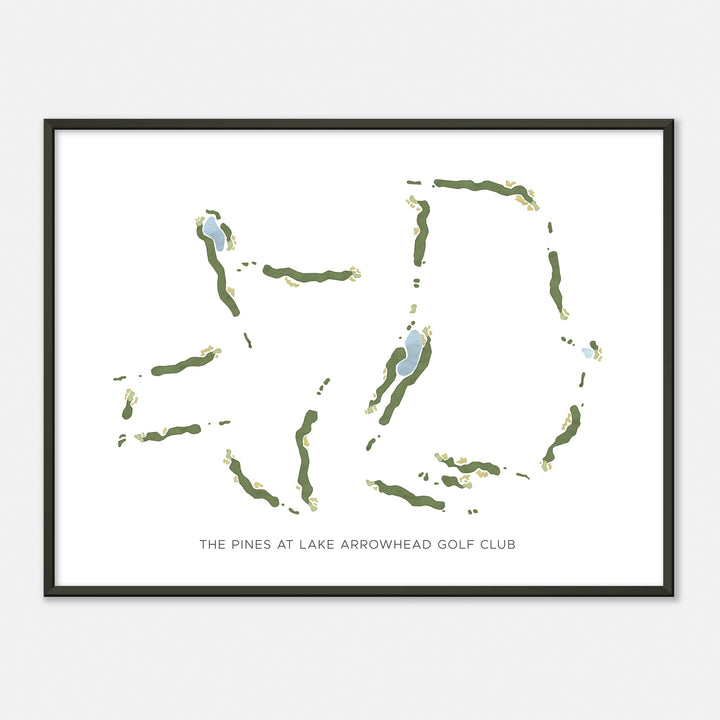 Print of The Pines At Lake Arrowhead Golf Club Modern Map