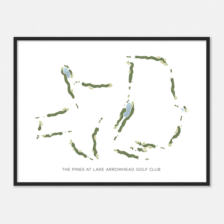 Print of The Pines At Lake Arrowhead Golf Club Modern Map