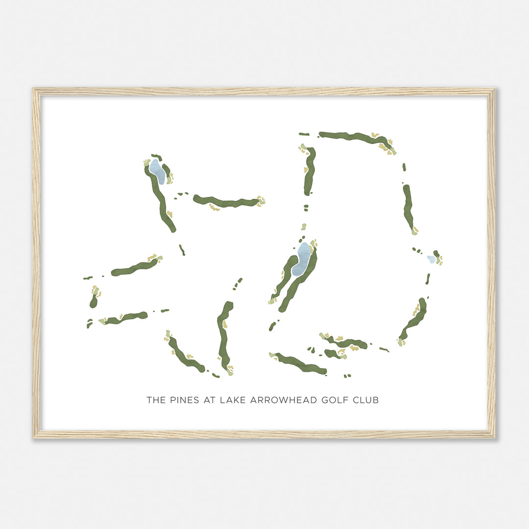 Print of The Pines At Lake Arrowhead Golf Club Modern Map