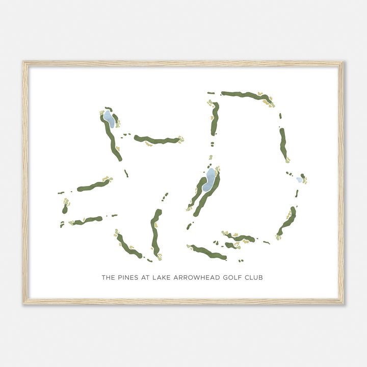 Print of The Pines At Lake Arrowhead Golf Club Modern Map