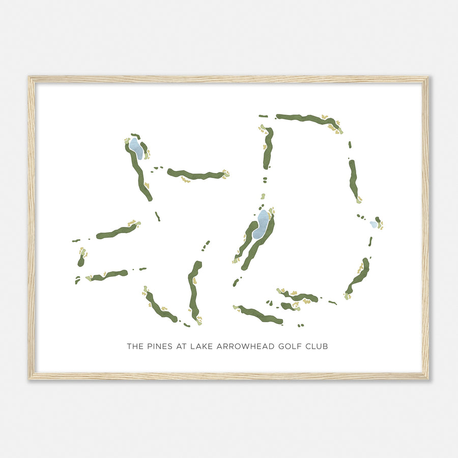 Print of The Pines At Lake Arrowhead Golf Club Modern Map