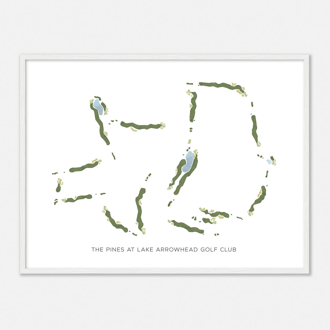 Print of The Pines At Lake Arrowhead Golf Club Modern Map