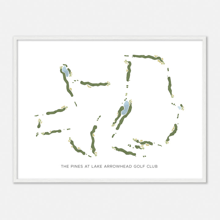 Print of The Pines At Lake Arrowhead Golf Club Modern Map