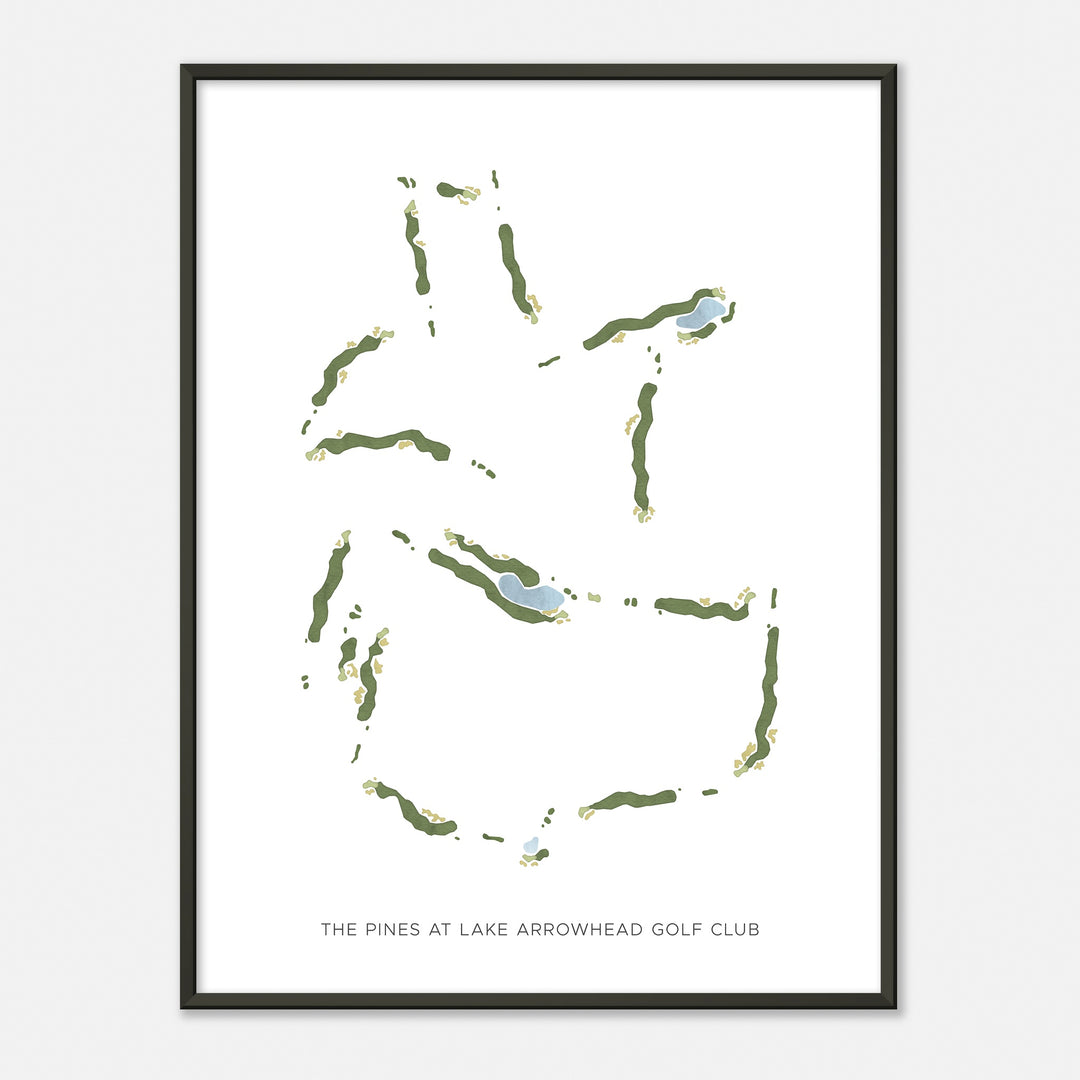 Print of The Pines At Lake Arrowhead Golf Club Modern Map