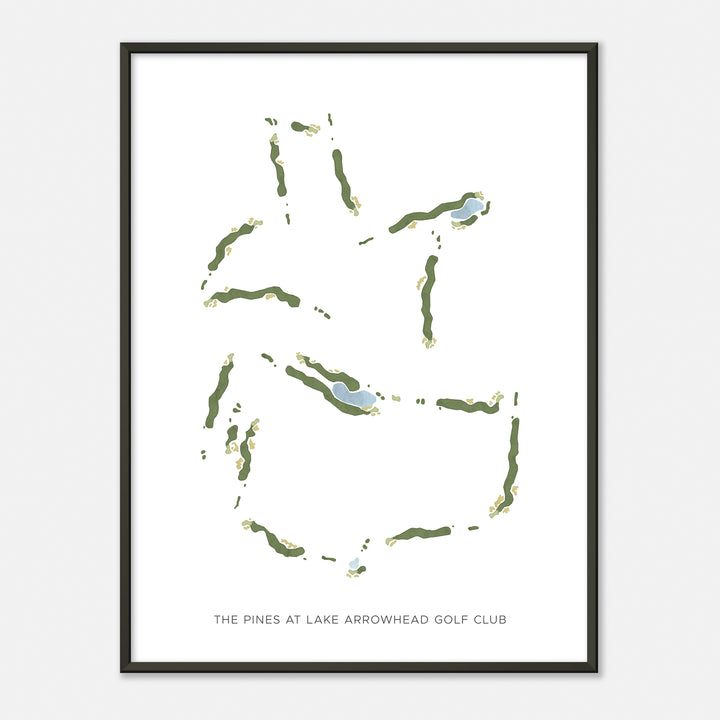 Print of The Pines At Lake Arrowhead Golf Club Modern Map