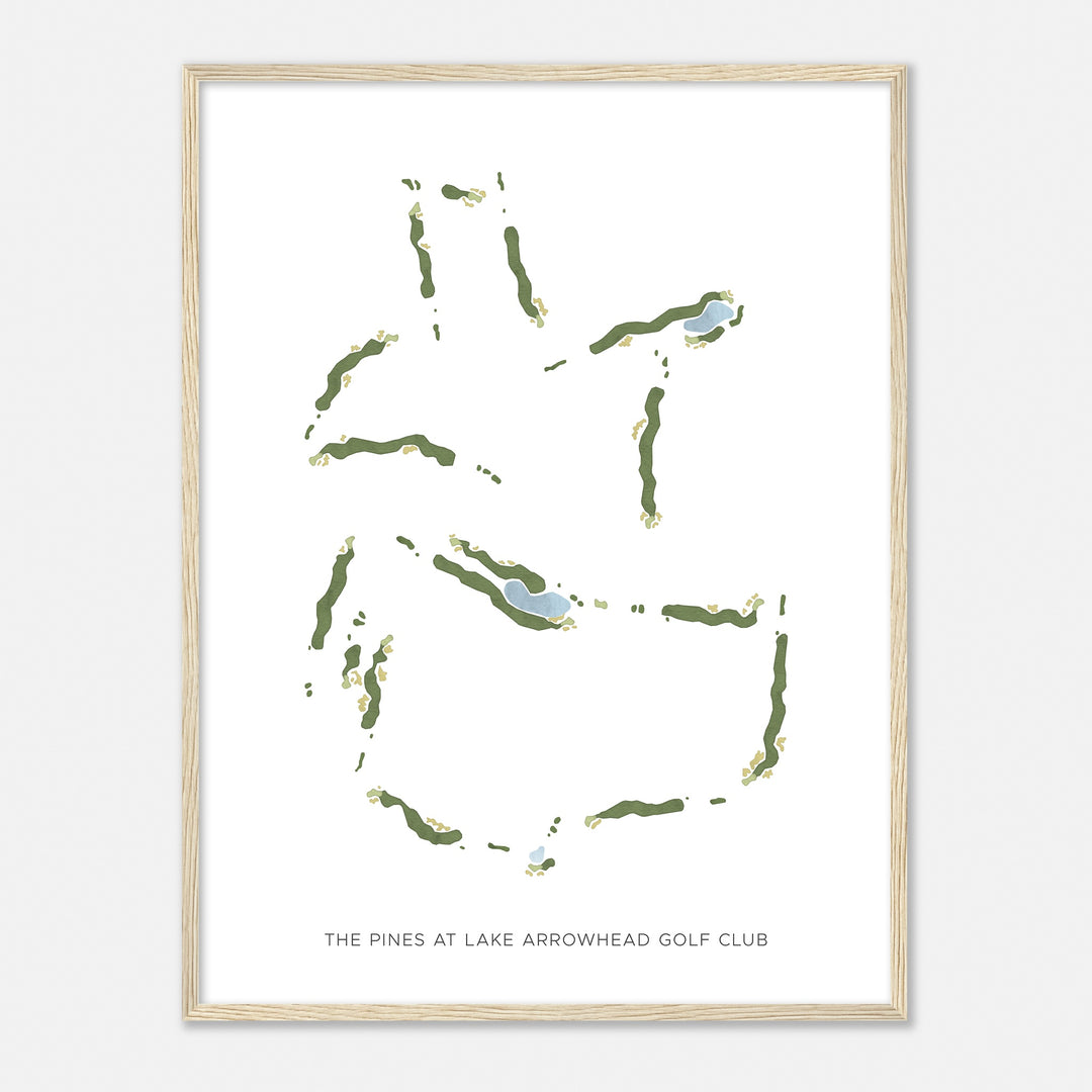 Print of The Pines At Lake Arrowhead Golf Club Modern Map