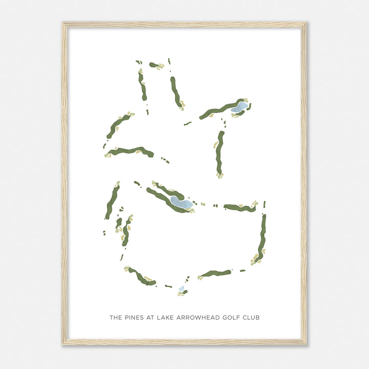 Print of The Pines At Lake Arrowhead Golf Club Modern Map