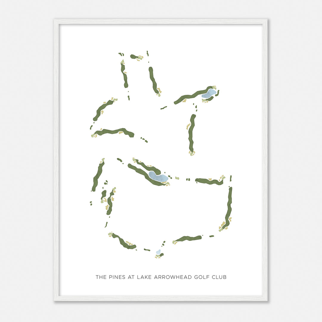 Print of The Pines At Lake Arrowhead Golf Club Modern Map